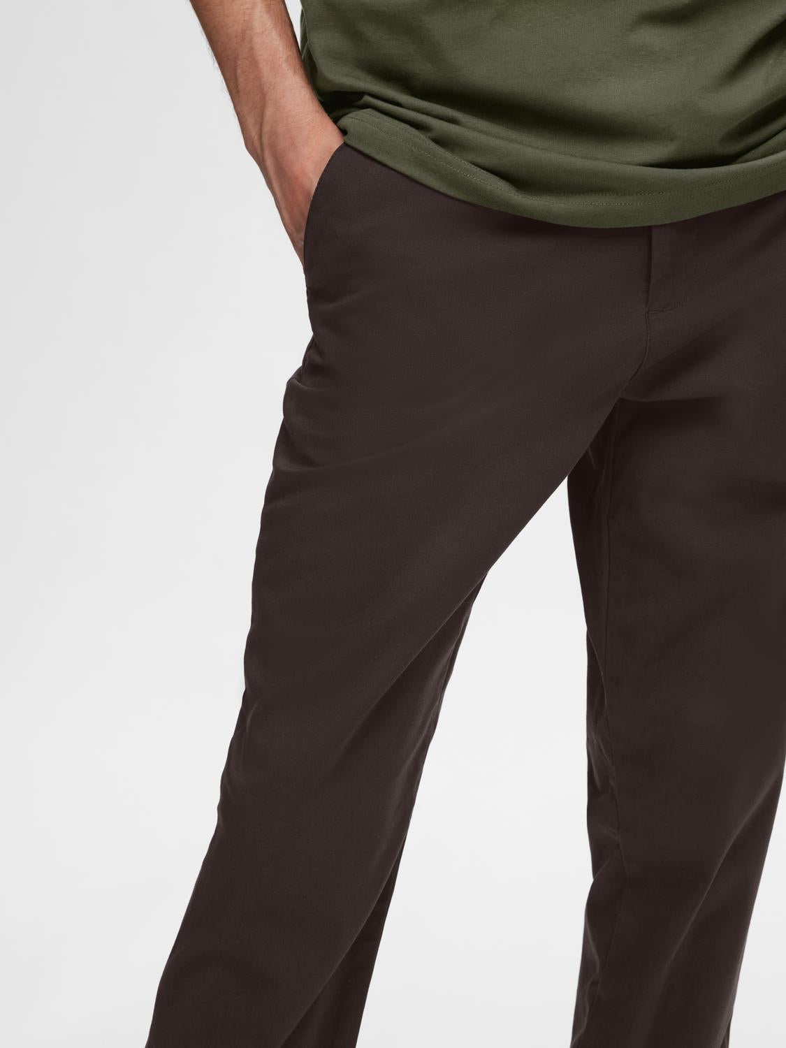 SLH175-SLIM Pants - Chocolate Torte
